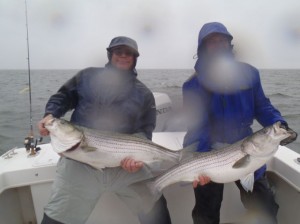 Brothers Larry and Allan with twin 40"+ers